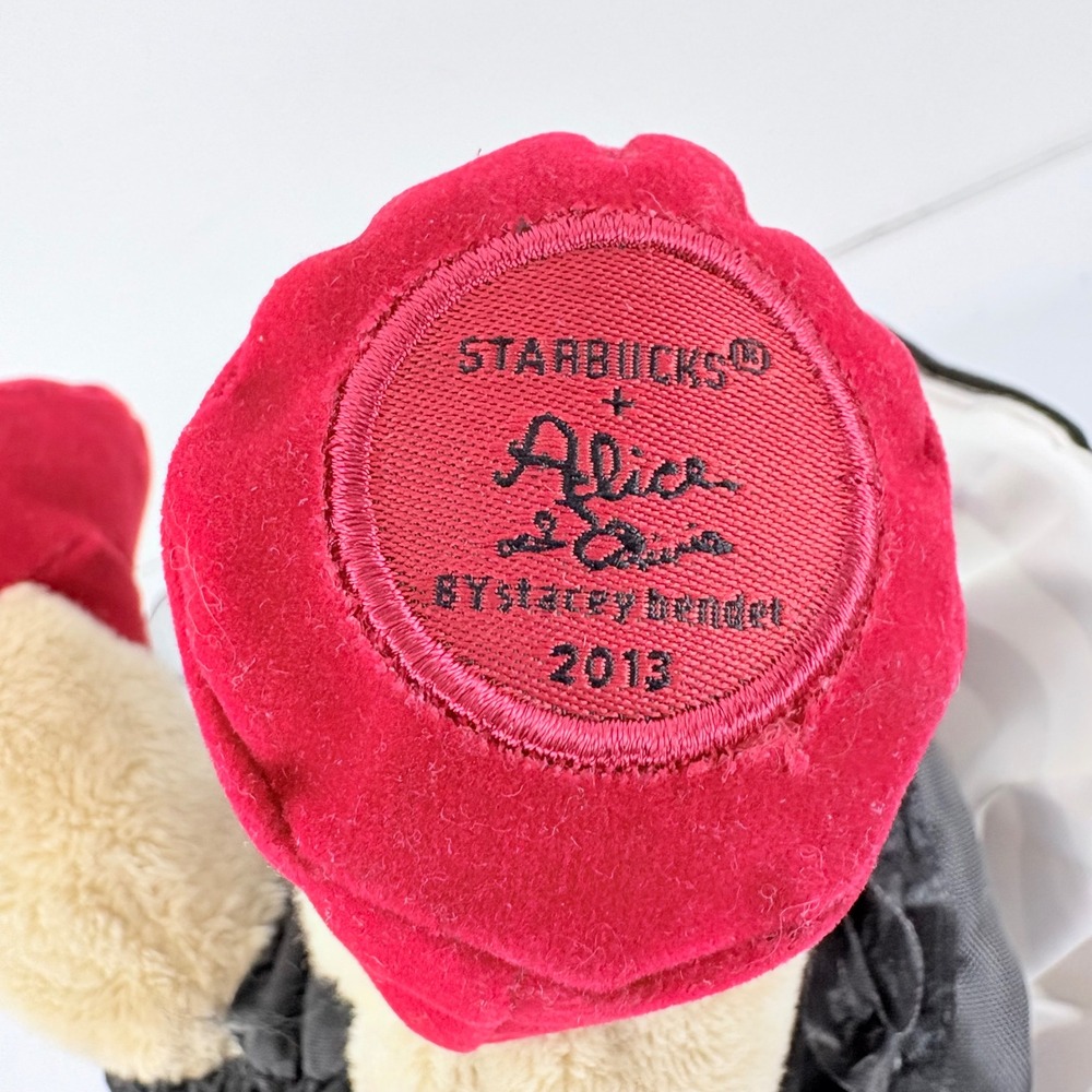Starbucks Bearista Bear 2013 Plush 7" French Stripe Dress Beret Red Shoes - Picture 3 of 4